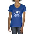 thumbnail image 1 of IWPF - Women's T-Shirt V-Neck Short Sleeve - Cat Mom, 1 of 5