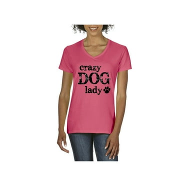 IWPF - Women's T-Shirt V-Neck Short Sleeve - Dog Lady