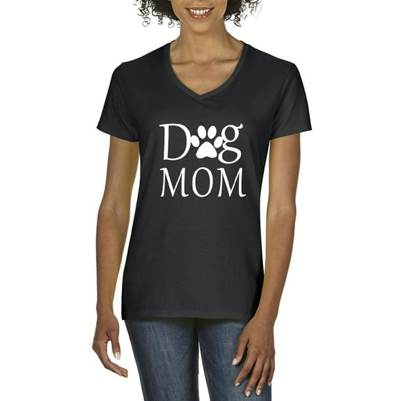 IWPF - Women's T-Shirt V-Neck Short Sleeve - Dog Mom