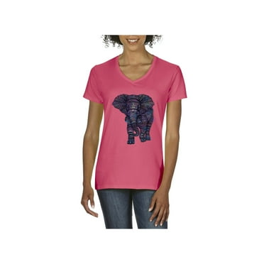 IWPF - Women's T-Shirt V-Neck Short Sleeve - Elephant