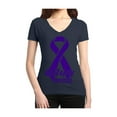 thumbnail image 1 of IWPF - Women's T-Shirt V-Neck Short Sleeve - Epilepsy Ribbon, 1 of 5