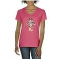 thumbnail image 1 of IWPF - Women's T-Shirt V-Neck Short Sleeve - Giraffe, 1 of 5