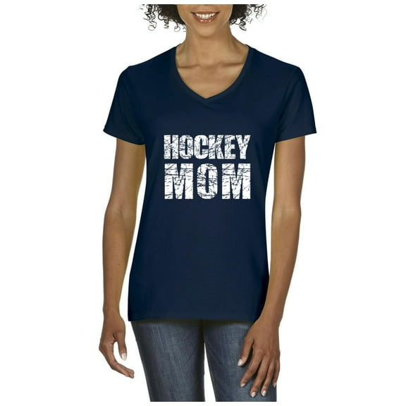IWPF - Women's T-Shirt V-Neck Short Sleeve - Hockey Mom