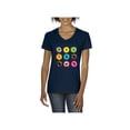 thumbnail image 1 of IWPF - Women's T-Shirt V-Neck Short Sleeve - Love Food Donuts Doughnuts, 1 of 5