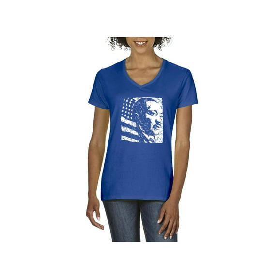 IWPF - Women's T-Shirt V-Neck Short Sleeve - Martin Luther King Jr.