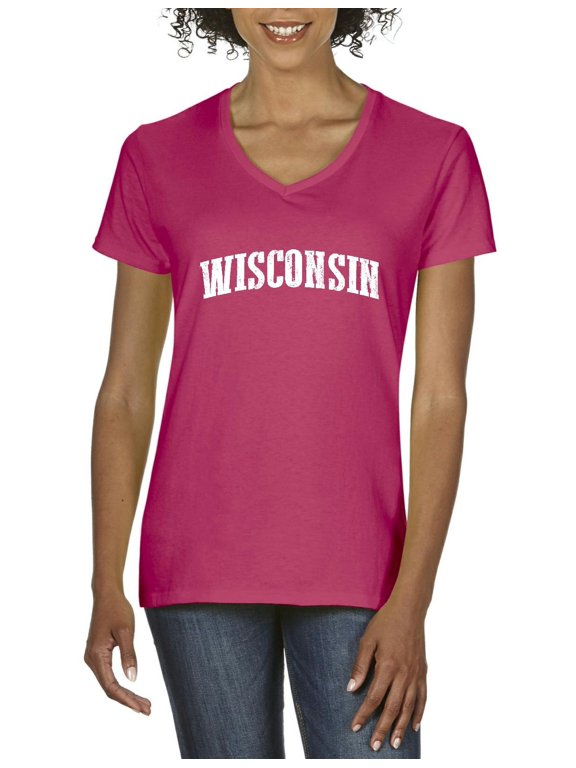 - Women's T-Shirt V-Neck Short Sleeve - Milwaukee Wisconsin