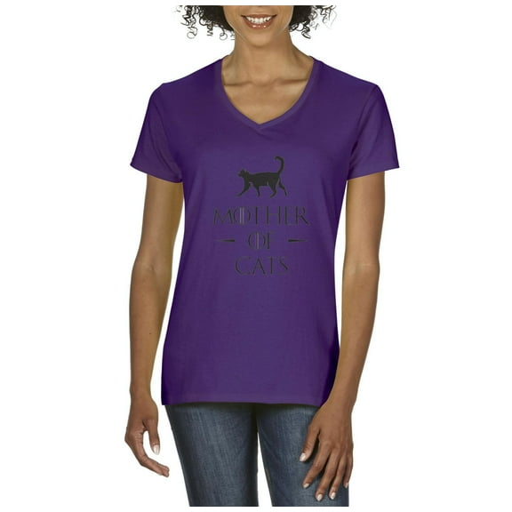 IWPF - Women's T-Shirt V-Neck Short Sleeve - Mother Of Cats