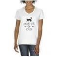 thumbnail image 1 of IWPF - Women's T-Shirt V-Neck Short Sleeve - Mother Of Cats, 1 of 5