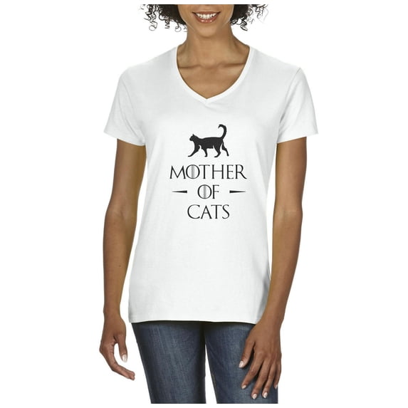 IWPF - Women's T-Shirt V-Neck Short Sleeve - Mother Of Cats