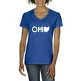 thumbnail image 1 of IWPF - Women's T-Shirt V-Neck Short Sleeve - Ohio Map, 1 of 5