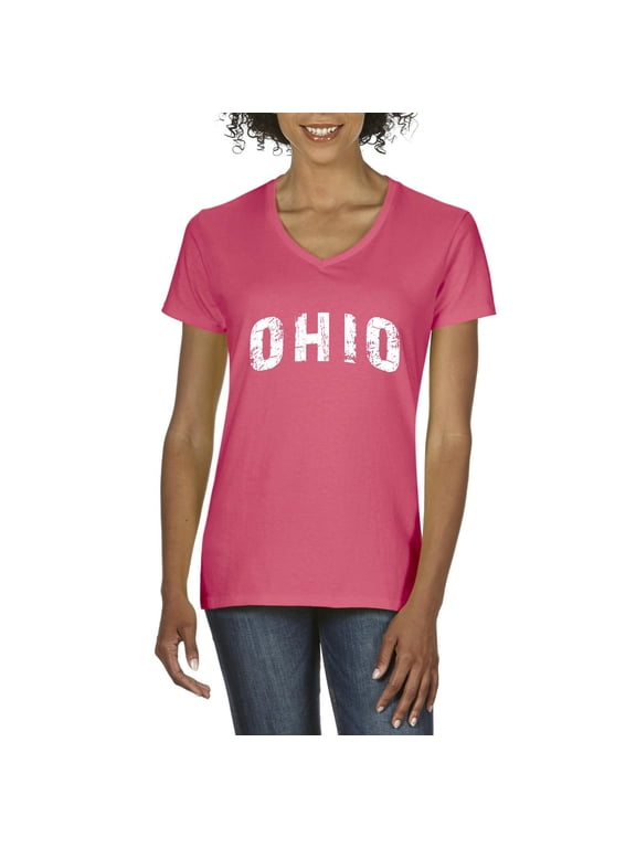 - Women's T-Shirt V-Neck Short Sleeve - Ohio