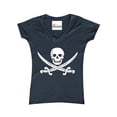 thumbnail image 1 of IWPF - Women's T-Shirt V-Neck Short Sleeve - Pirate Flag, 1 of 5