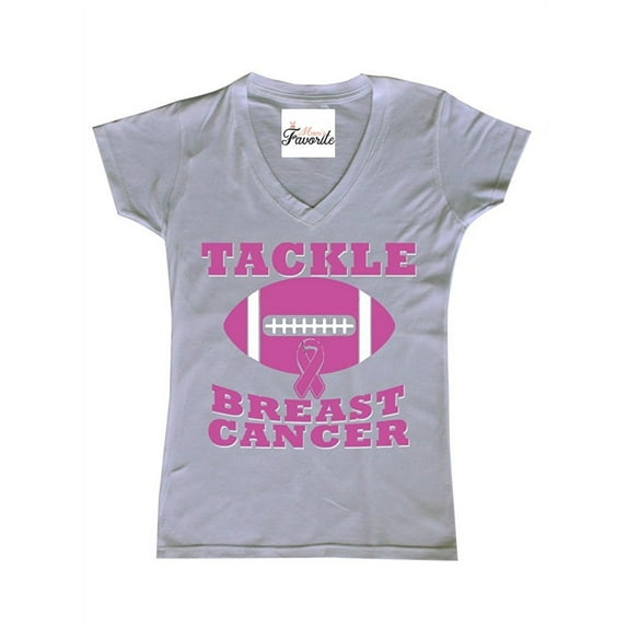 IWPF - Women's T-Shirt V-Neck Short Sleeve - Tackle Breast Cancer