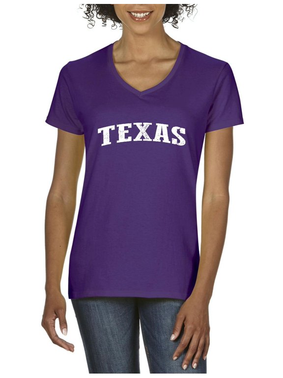 - Women's T-Shirt V-Neck Short Sleeve - Texas