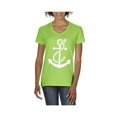 thumbnail image 1 of IWPF - Women's T-Shirt V-Neck Short Sleeve - White Anchor, 1 of 5