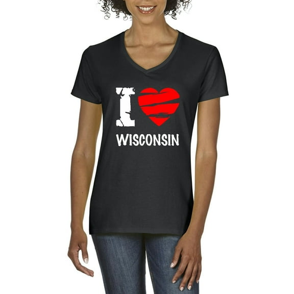 IWPF - Women's T-Shirt V-Neck Short Sleeve - Wisconsin