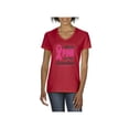 thumbnail image 1 of Mom's Favorite - Women's T-Shirt V-Neck Short Sleeve, up to Women Size 3XL - I Wear Pink for My Grandma, 1 of 5