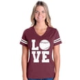 thumbnail image 1 of IWPF - Womens Football Fine Jersey T-shirts - Baseball, 1 of 5