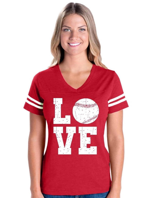 - Womens Football Fine Jersey T-shirts - Baseball