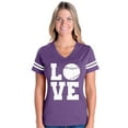 thumbnail image 1 of IWPF - Womens Football Fine Jersey T-shirts - Baseball, 1 of 5
