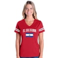 thumbnail image 1 of IWPF - Womens Football Fine Jersey T-shirts - El Salvador, 1 of 5