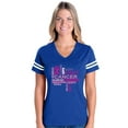 thumbnail image 1 of IWPF - Womens Football Fine Jersey T-shirts - Fight Breast Cancer, 1 of 5