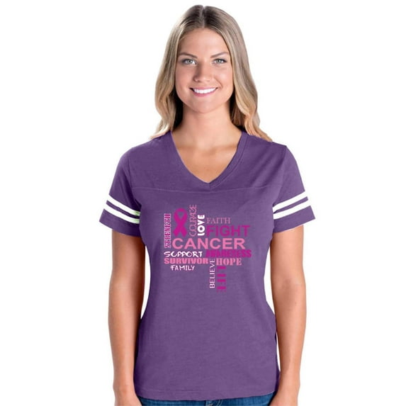 IWPF - Womens Football Fine Jersey T-shirts - Fight Breast Cancer