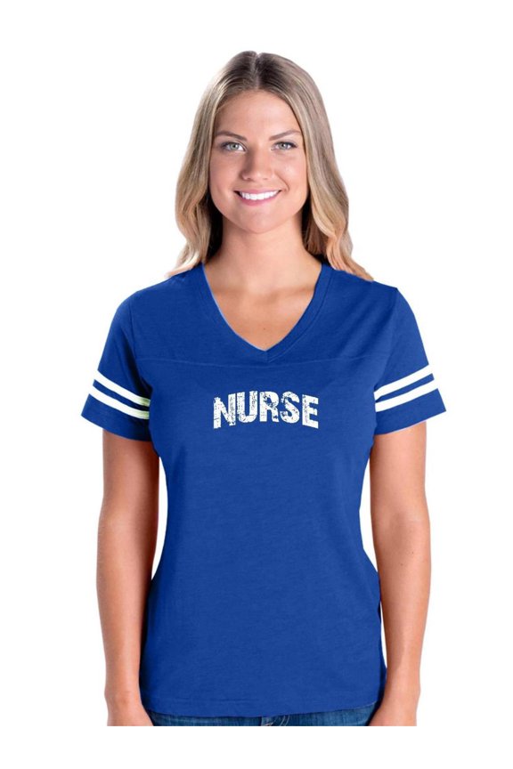 - Womens Football Fine Jersey T-shirts - Nurse
