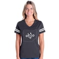 thumbnail image 1 of IWPF - Womens Football Fine Jersey T-shirts - Ohio Map, 1 of 5