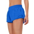thumbnail image 1 of IWRICH Athletic Running Shorts for Women with Zipper Pocket Soft Gym Workout Shorts with Mesh Liner Activewear Pants Dark Blue S, 1 of 4
