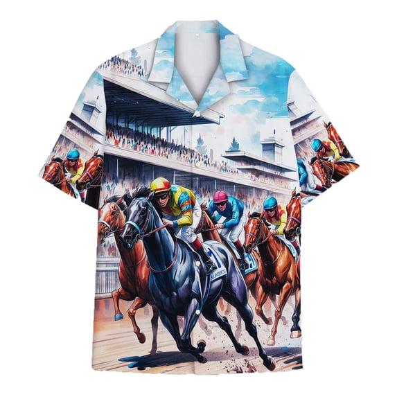 IWRICH Beach Plus Size Shirts for Men Casual Vacation Hippie Funny Hawaiian Shirt Button down Shirts Blue1 XXXXXL