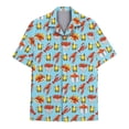 thumbnail image 1 of IWRICH Beach Plus Size Shirts for Men Casual Vacation Hippie Funny Hawaiian Shirt Button down Shirts Sky Blue XL, 1 of 3
