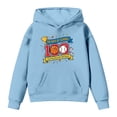 thumbnail image 1 of IWRICH Boys Girls Back to School Hoodie Funny 100 Days of School Graphic Pullover Tops Casual Soft Hooded Sweatshirt,Size 2-13 Years Sky Blue 160, 1 of 4