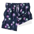 thumbnail image 1 of IWRICH Boys Swim Trunks with Compression Liner Kids Bathing Suit Swimwear,Size 5-16 Years Dark Blue 14T-160, 1 of 2