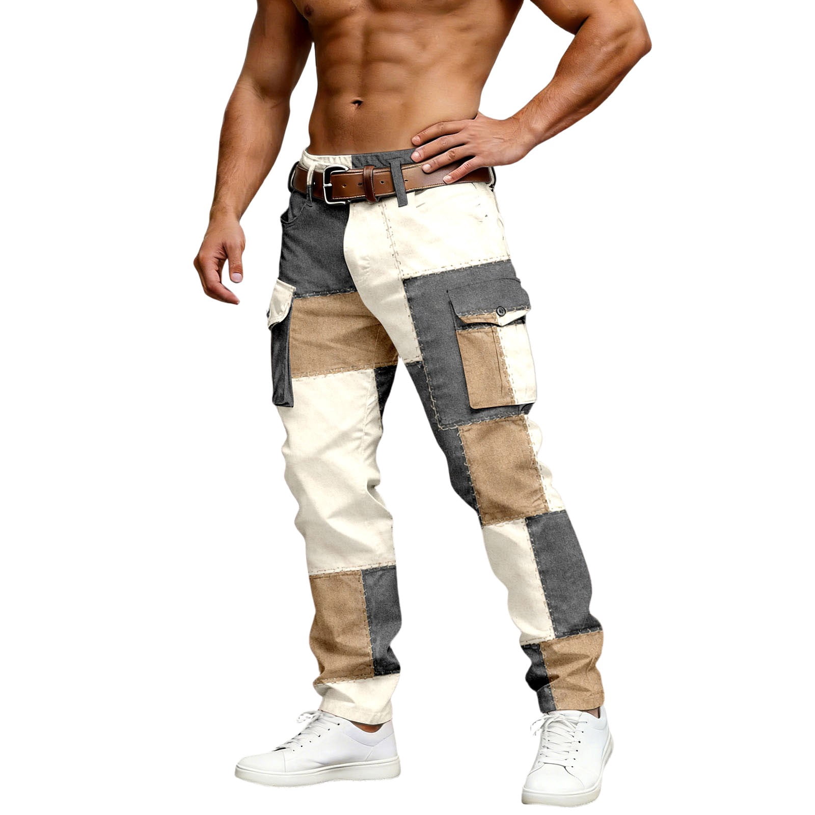 IWRICH Cargo Work Chino Pants for Men Relaxed Fit Casual High Waisted ...