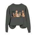 thumbnail image 1 of IWRICH Christmas Dogs Sweatshirt for Women Cute Dog Lover Christmas Long Sleeve Shirt Crewneck Xmas Pullover Tops Grey XL, 1 of 4