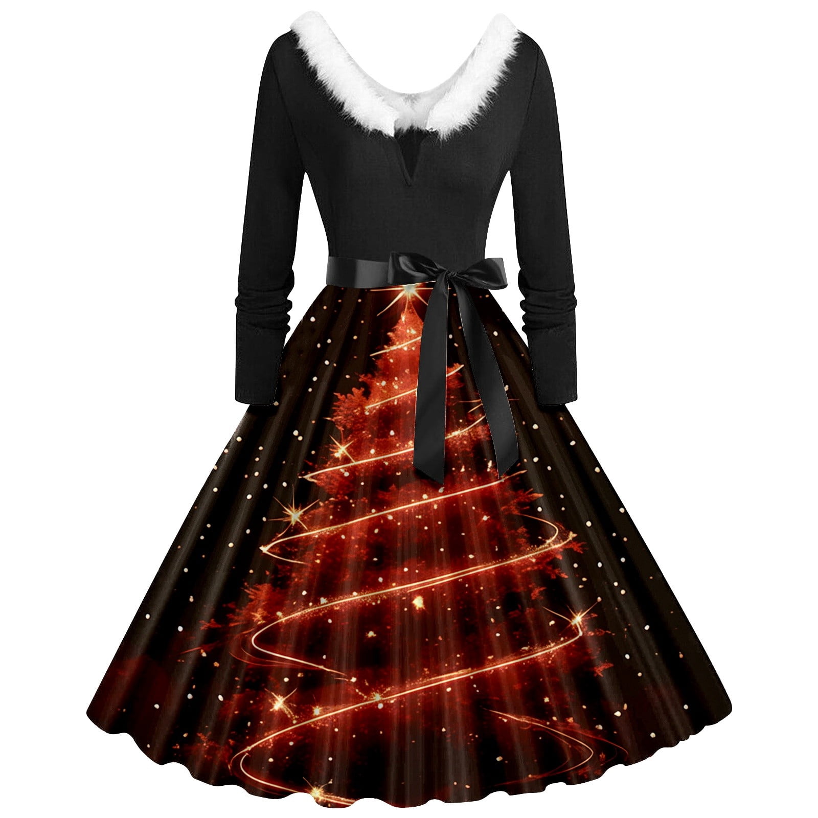 long flared sleeve dress Lace Flare Slit – AROLORA Size:34x29 Slim Taylor Swift Our Song Black Mesh Dresses