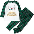 thumbnail image 1 of IWRICH Christmas Family Pajamas Matching Sets 2 Piece Holiday Plaid Graphic Printed Nightwear Casual Festive Loungewear Kids 9T, 1 of 2