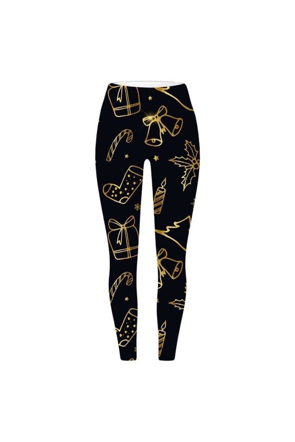 Christmas Pajama Pants Women Santa Claus Print Elastic Waist Soft Comfy Pjs Pants Ankle Length Christmas Day Leggings N XXL