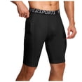 thumbnail image 1 of IWRICH Compression Shorts for Men Compression Running Capri Shorts Workout Athletic Shorts with Pocket Black XL, 1 of 3