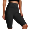 thumbnail image 1 of IWRICH Compression Shorts for Women Seamless Yoga Workout Biker Capris Summer Running Active Knee Length Pants Black XL, 1 of 3