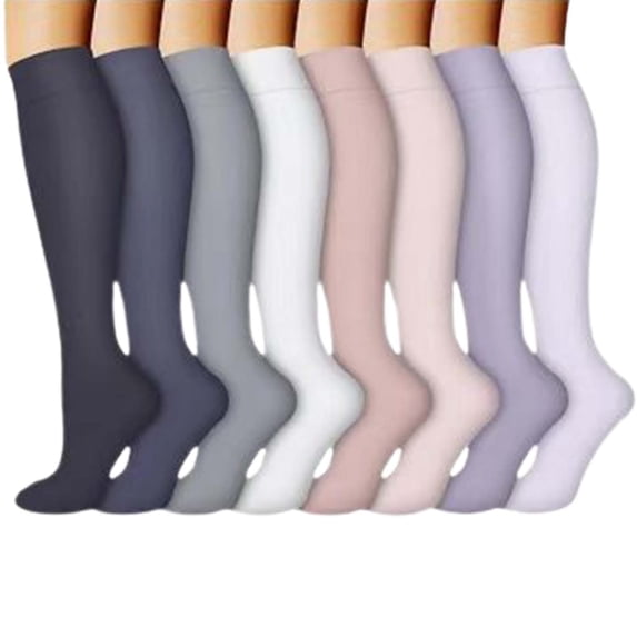 IWRICH Compression Socks for Women & Men Circulation (8 Pairs) 15-20 Mmhg Is Support for Athletic Running Cycling Multicolour