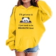 thumbnail image 1 of IWRICH Cute Hoodies for Girls Panda Print Hoodies Pullover Tops Long Sleeve Hooded Sweatshirts for Girls Yellow 90, 1 of 4