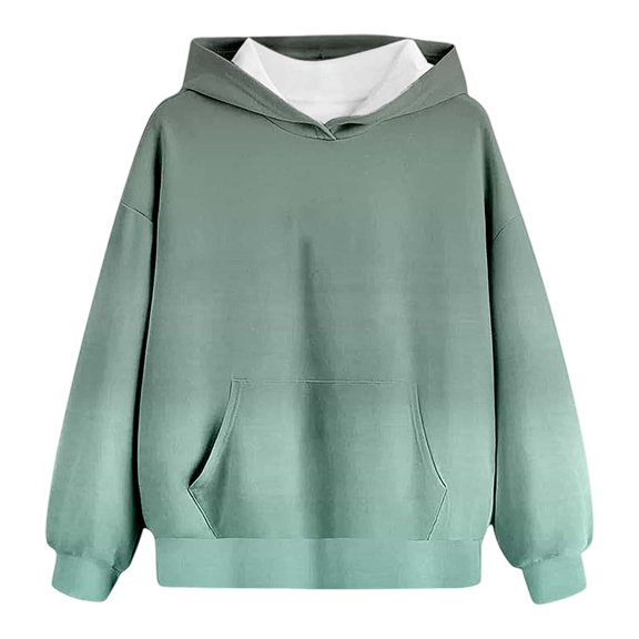 IWRICH Cute Hoodies for Teen Girls Trendy Preppy Hooded Sweatshirts Oversized Long Sleeve Shirts Gradient Clothes for Girls F 110