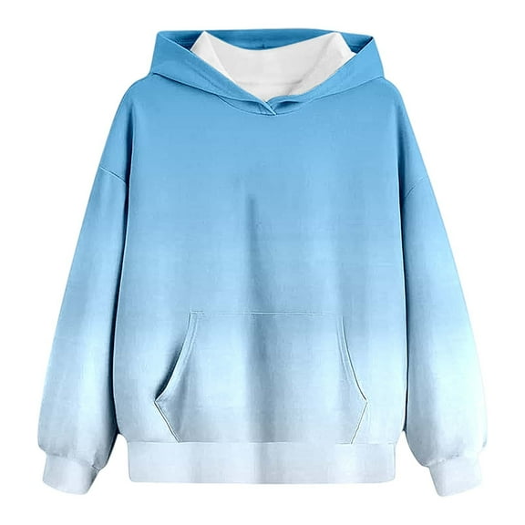 IWRICH Cute Hoodies for Teen Girls Trendy Preppy Hooded Sweatshirts Oversized Long Sleeve Shirts Gradient Clothes for Girls P 110
