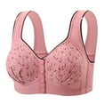 thumbnail image 1 of IWRICH Daisy Wireless Bras for the Old Women Floral Printed Push up Bra Full Coverage Lifting Soft Comfortable Bralettes Pink 50, 1 of 3