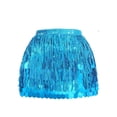 thumbnail image 1 of IWRICH Dance Scarf Sequin Tassel Skirt Wrap Sparkly Rave Mini Skirts for Women BU1 One Size, 1 of 4