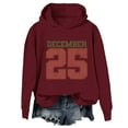 thumbnail image 1 of IWRICH December 25 Hooded Sweatshirt for Women Fashion Casual Christmas Hoodies Xmas Loose Fit Streetwear Pullover Tops Red S, 1 of 2