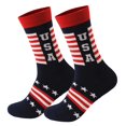 thumbnail image 1 of IWRICH Flag Socks for Men or Women Middle Socks Star Printed Soft Comfy Socks Dark Blue1, 1 of 2