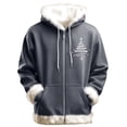 thumbnail image 1 of IWRICH Jackets Zip up Christmas Hoodies for Men and Women Graphic Long Sleeve Xmas Fuzzy Trim Sweatshirts Grey 6XL, 1 of 4